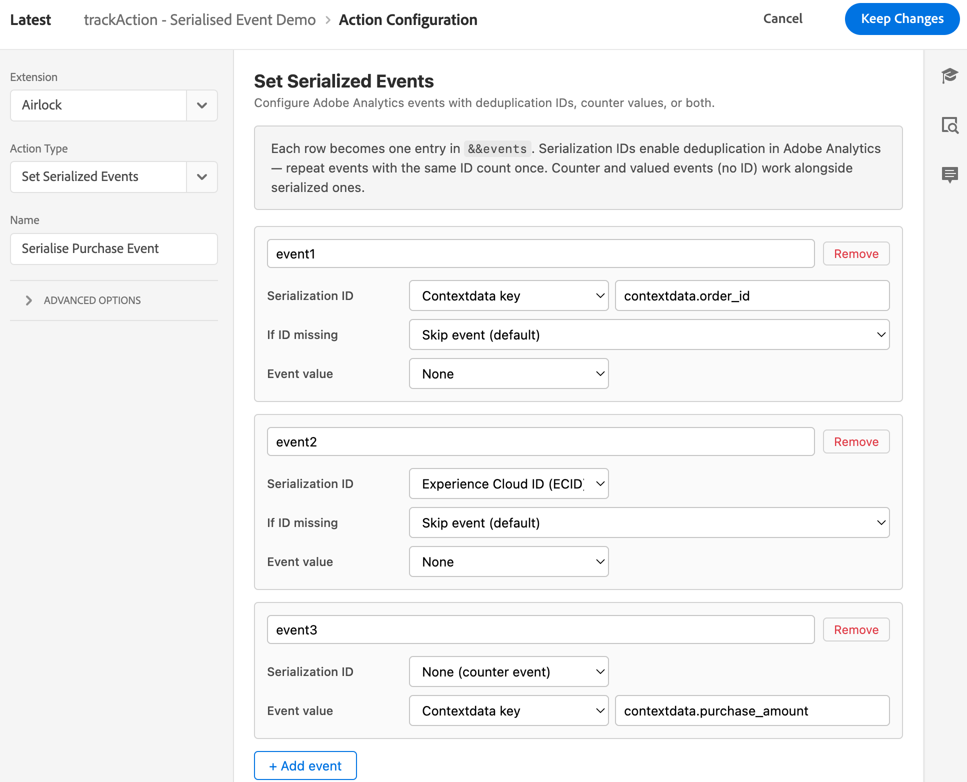 Example Evaluate JavaScript Rule Action